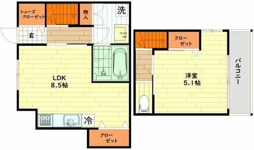 Royal Residence大和田パークフロント【1階】の間取り
