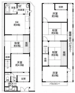 大阪府堺市北区金岡町【一戸建】の間取り