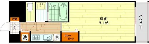 プレサンス南森町ライズ【6階】の間取り