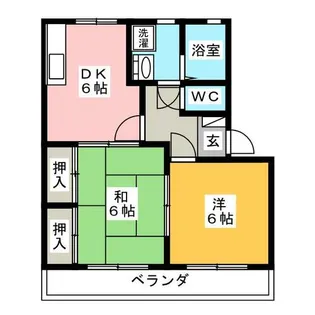 キャッスルNODA B【1階】の間取り