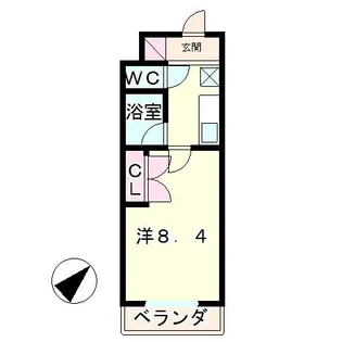 グリーンロード山手【4階】の間取り