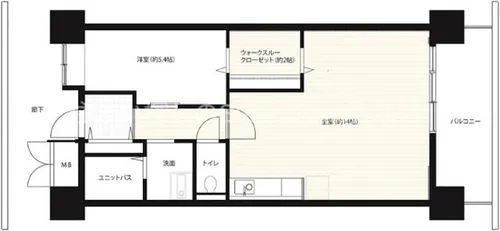 コーシャハイツ港【4階】の間取り