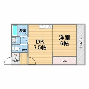 ドムール甲子園【3階】の間取り