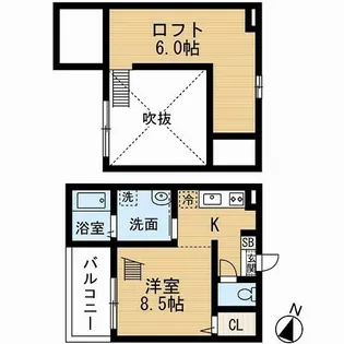 エリュート【203号室】の間取り