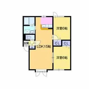 プティメゾン小樽【102号室】の間取り