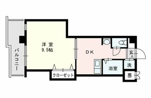 サンプラスパ【105号室】の間取り