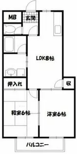 ほら貝ビレッジ【302号室】の間取り
