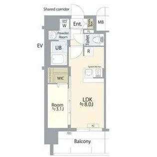 エスプレイス名古屋神宮前【2階】の間取り