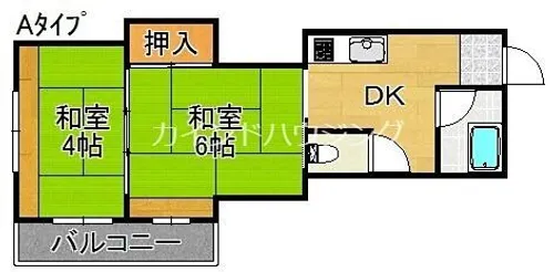 マンションサンエース【4階】の間取り
