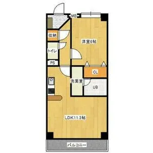 ST PLAZA EAST【6階】の間取り