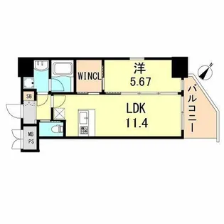 プレジオ神戸WEST【12階】の間取り