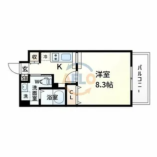 ドライバウム江坂【6階】の間取り