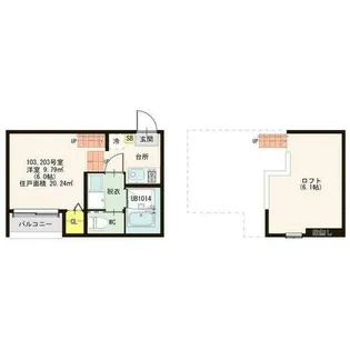 Calma本陣(カルマ本陣)【2階】の間取り