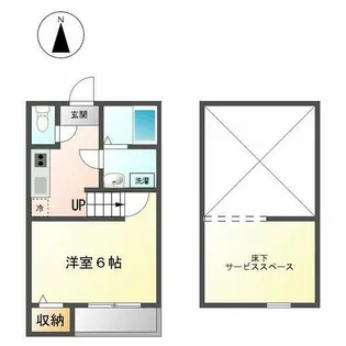ネオコーポ内田橋【1階】の間取り