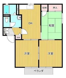 コーポコスモスⅢ【202号室】の間取り