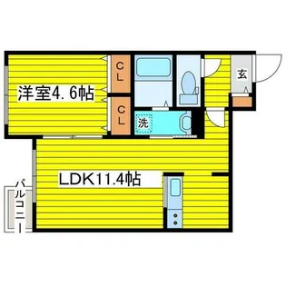 ラ・コーザN10【4階】の間取り