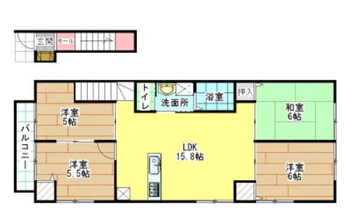 ルネス板櫃A棟【2階】の間取り