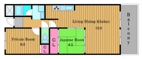 ギャレ金剛【206号室】の間取り