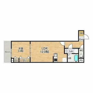 ジーメゾン大和高田クレアージュ【1階】の間取り