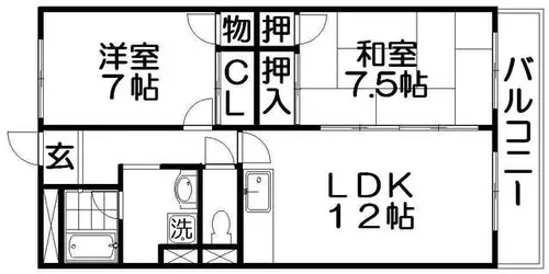 アメニティα館【6階】の間取り