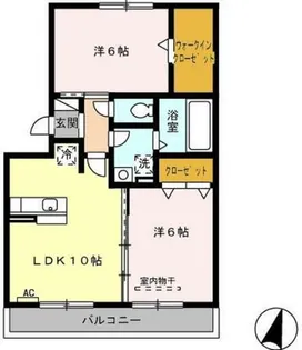 F エフ 【203号室】の間取り