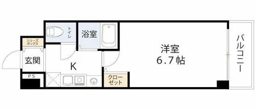 ラナップスクエア同心Ⅱ【8階】の間取り