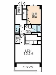 リベルテONE【406号室】の間取り