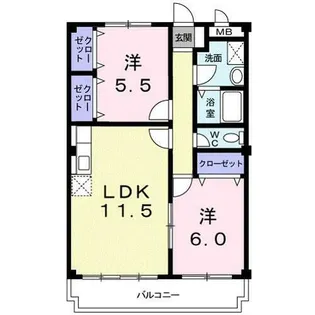 マリッチサワ【2階】の間取り