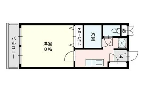 Mフラット筥崎宮前【205号室】の間取り