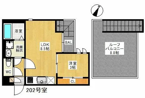 GRANDTIC春日【2階】の間取り