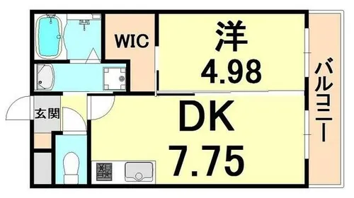 M’S COURT今津山中町【1階】の間取り