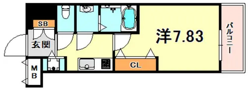LUXE東灘【8階】の間取り