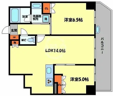 フロンティアタワー日本橋【12階】の間取り