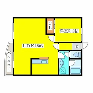 ポトマック【202号室】の間取り