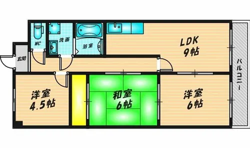 グランメールシマノ【203号室】の間取り