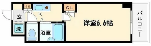 1Kの間取り画像