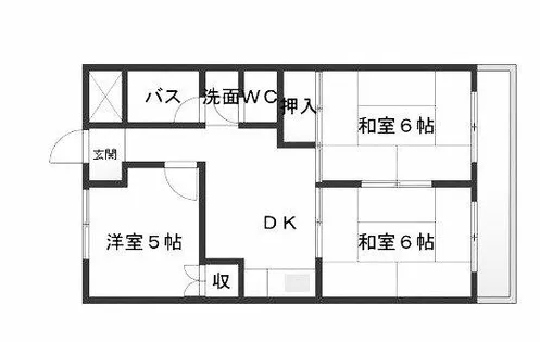 神山ビル【503号室】の間取り