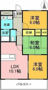 グランドヒルズ神の倉【105号室】の間取り