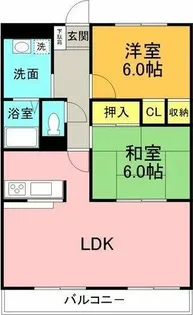 グランドヒルズ神の倉【207号室】の間取り