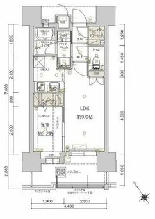 アクタス福岡県庁前グランネクスト【7階】の間取り