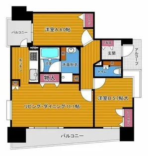 アンピール天神東【8階】の間取り