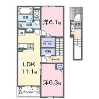 ブリエ・アヴニールⅠ【2階】の間取り