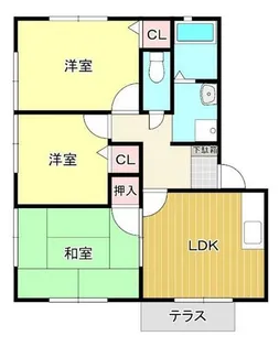 プライムⅡ【106号室】の間取り