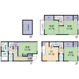 大阪府高槻市南芥川町【一戸建】の間取り