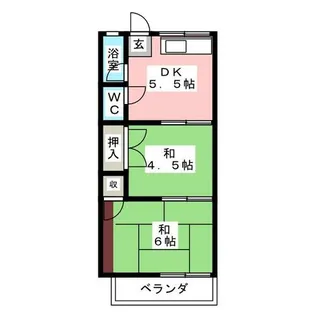 ハイツ弥生【2階】の間取り