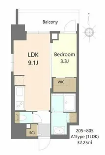 S-RESIDENCE松屋町asence【6階】の間取り