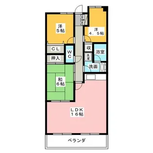 藤和シティーコープ【12階】の間取り