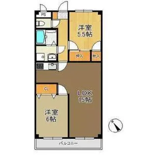 ファミール須ヶ口【4階】の間取り