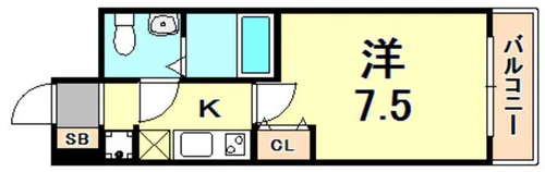 SERENITE三宮【9階】の間取り