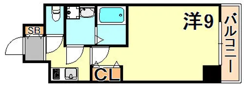 S-RESIDENCE神戸磯上通【10階】の間取り